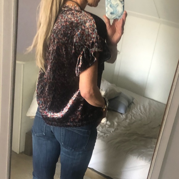 Current/Elliott flutter sleeve top US sz 6 - Picture 5 of 8